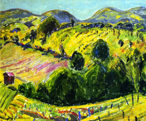 Fauve Landscape with Rolling Hills: ca 1914