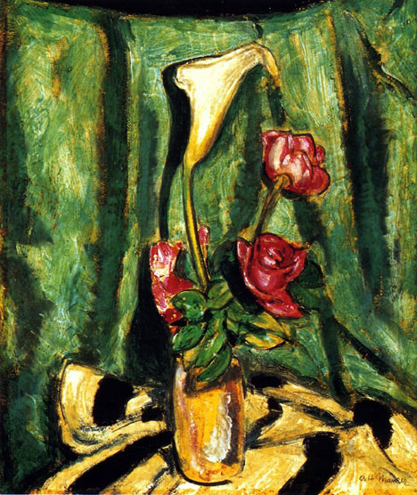 Still Life with Calla Lily and Roses: ca 1925-26