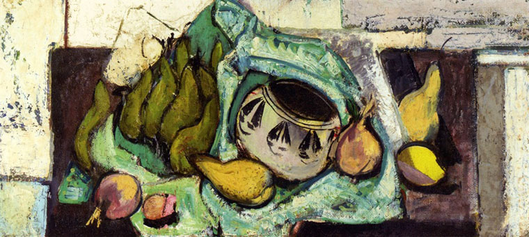 Still Life with Pears and Indian Bowl: 1928-30