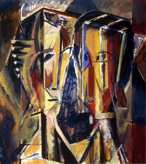 Two Heads with Yellow Background: 1928-30