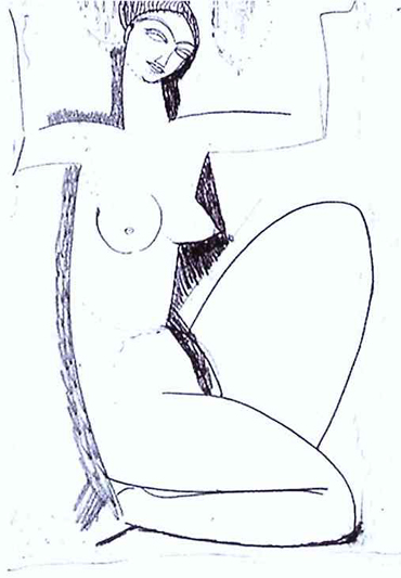 Caryatid: ca 1912-13 (Pencil)