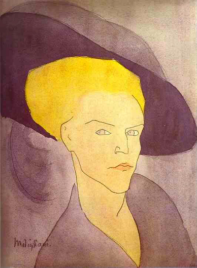 Head of a Woman with a Hat: 1907