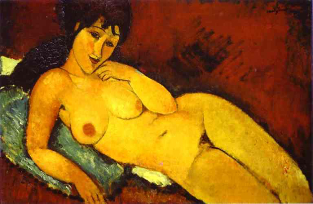 Nude on a Blue Cushion: 1917