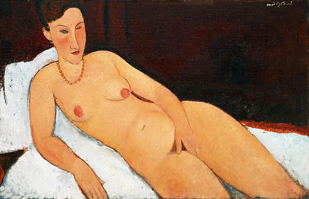 Nude with Coral Necklace: 1917