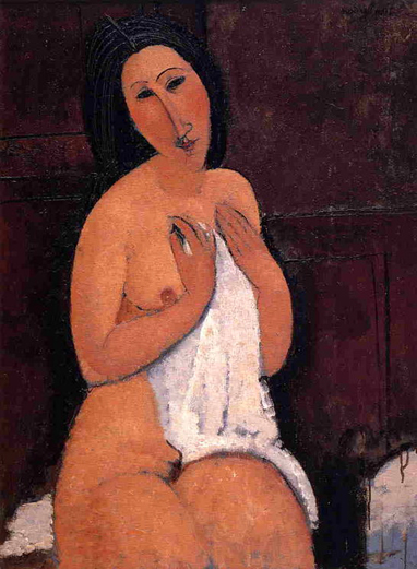 Seated Nude with Shift