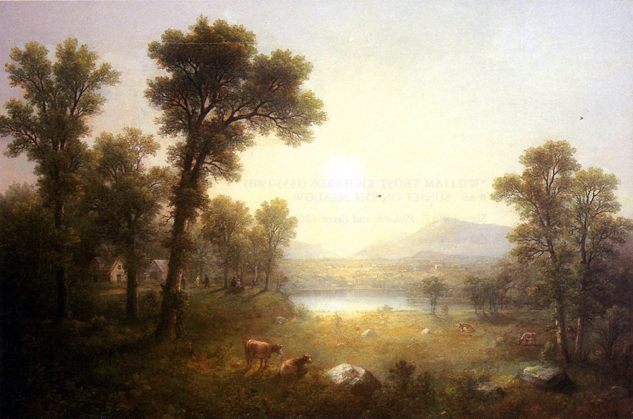 Lake Scene in the Mountains: 1874