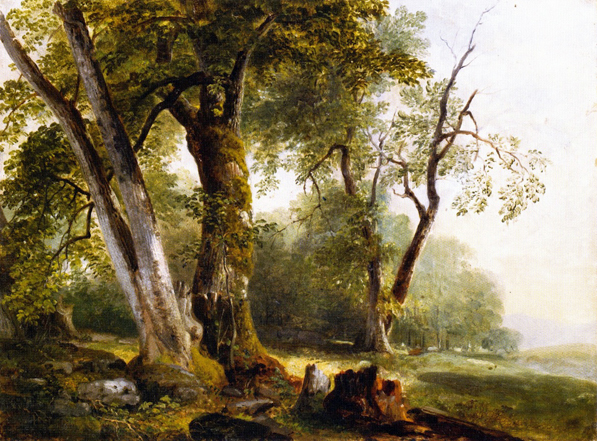 Landscape with Beech Trees: ca 1845