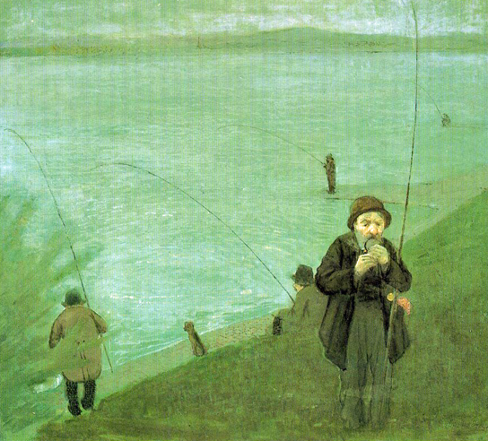 Anglers on the Rhine: 1905