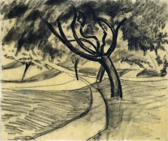 Baum und Felder: 1911
