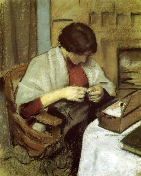 Elizabeth Gerhardt, Sewing: 1909
