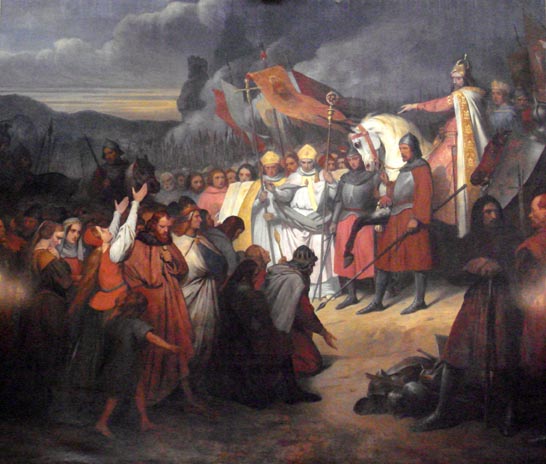 Charlemagne (742-814) receiving the submission of Witikind at Paderborn in 785 by Ary Schefferr (1795-1858)