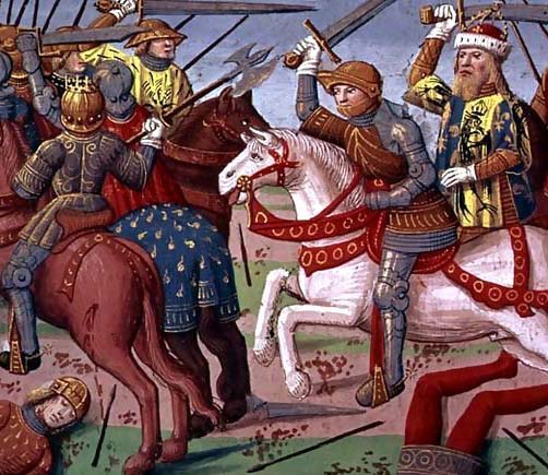 Emperor Charlemagne and his Army Fighting the Saracens in Spain, 778 - from The Story of Ogier