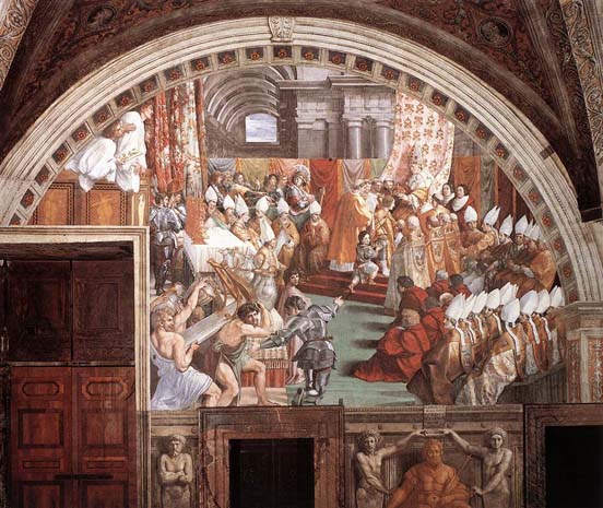 The Coronation of Charlemagne by Assistants of Raphael
