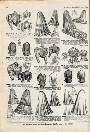 Gibson's Illustration of Women's Clothing