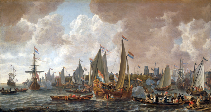The Arrival of King Charles II of England in Rotterdam, May 24, 1660 by Lieve Pietersz_ Verschuier: 1665