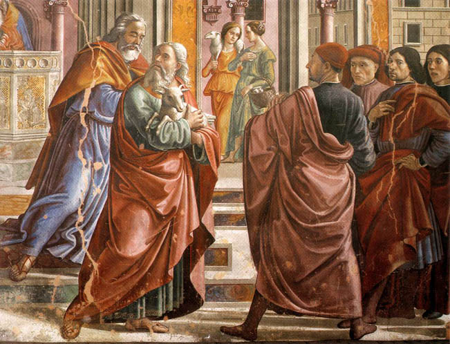 Expulsion of Joachim from the Temple (Detail): 1486-90