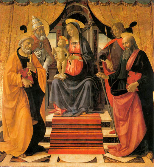 Madonna and Child Enthroned with Saints: ca 1479
