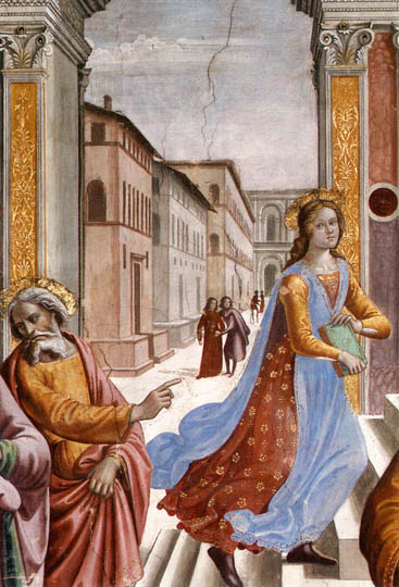 Presentation of the Virgin at the Temple (Detail): 1486-90