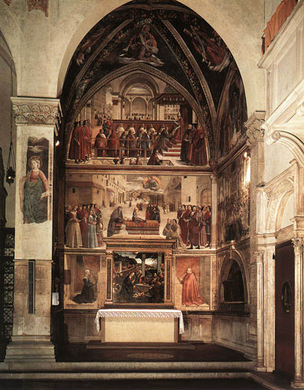 View of the Sassetti Chapel: ca 1485