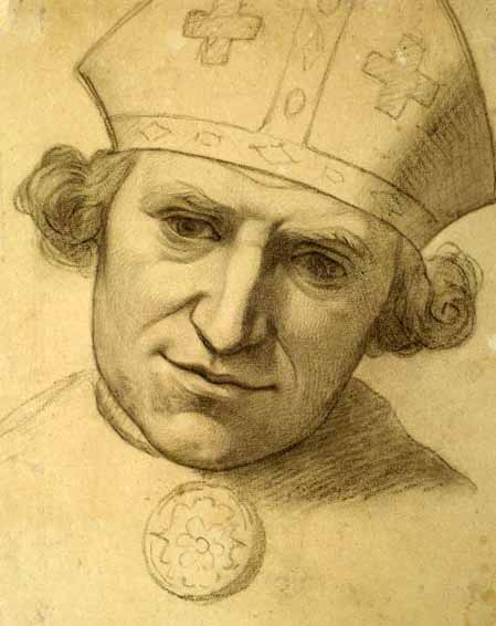 The Spirit of Justice - Study for Head of a Bishop: 1843-44
