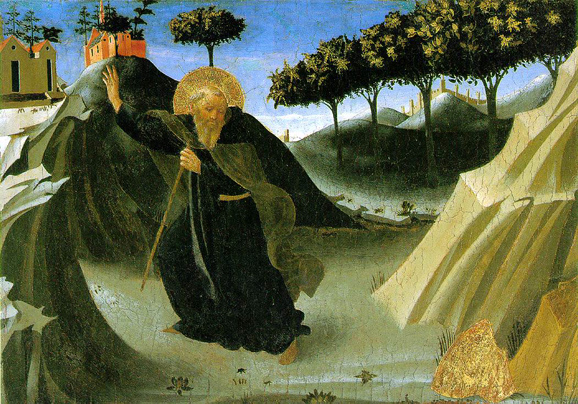 Saint Anthony the Abbot Tempted by a Lump of Gold ca 1436