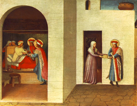 The Healing of Palladia by Saint Cosmas and Saint Damian: 1438-40