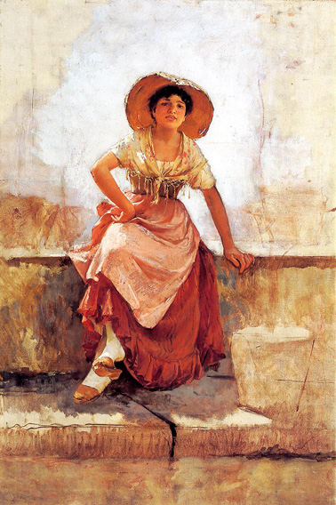 Florentine Flower Girl: ca 1886