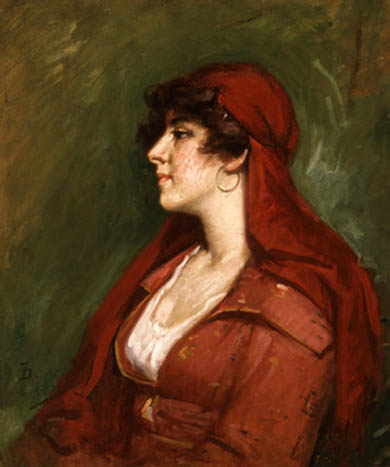 Lady in Red: ca 1885