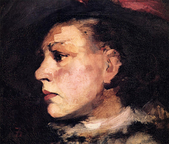 Profile of Girl with Hat: 1878