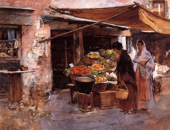 Venetian Fruit Market: 1884