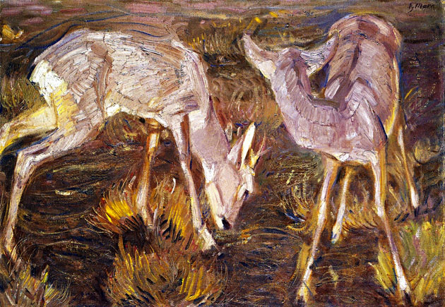 Deer at Dusk: 1909