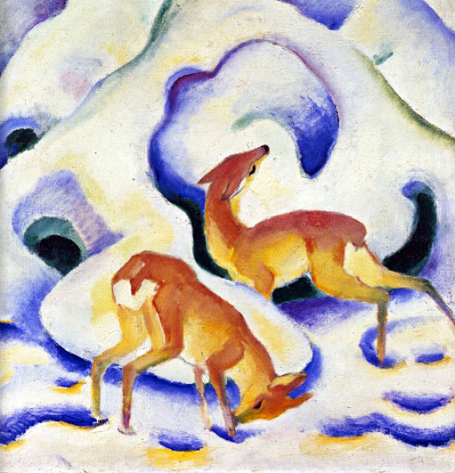 Deer in the Snow II: 1911