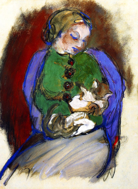 Girl with Cat: 1910