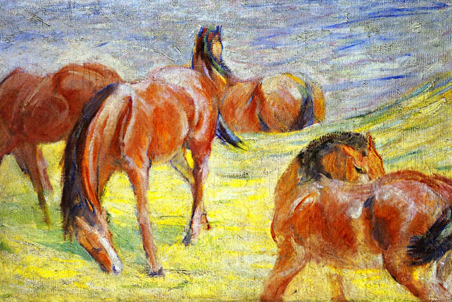 Grazing Horses: 1910