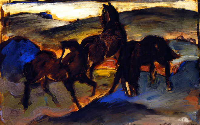 Horses in a Pasture II: 1910