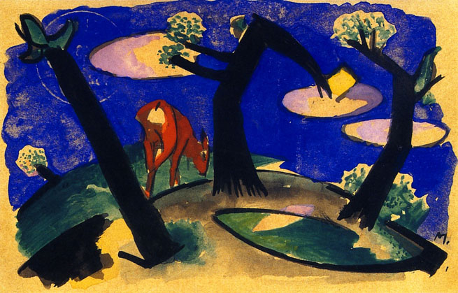 Landscape with Red Animal: 1913