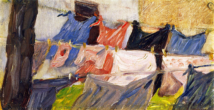Laundry Fluttering in the Wind: 1906