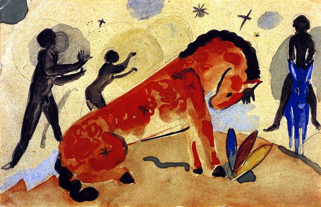 Red Horse with Black Figures: 1913