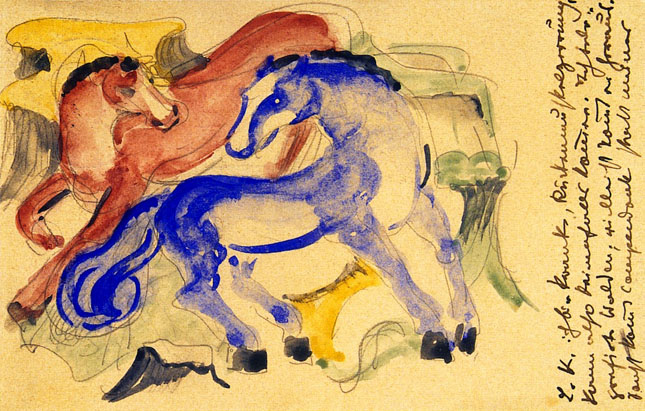 Red and Blue Horse: 1913