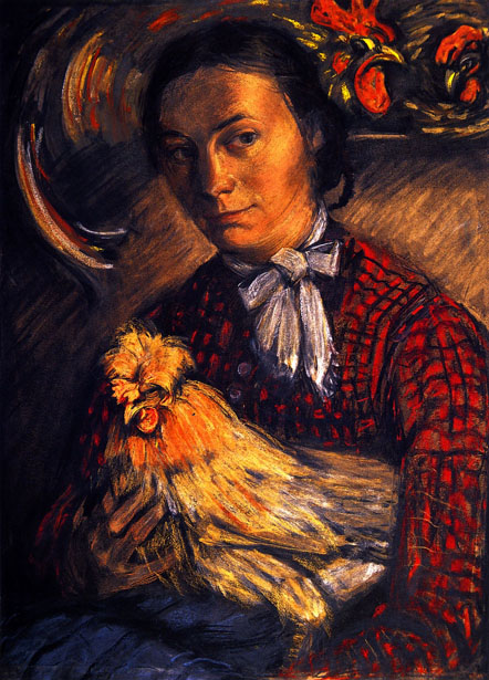 Seated Farmer's Wife with a Chicken in her Lap: 1906