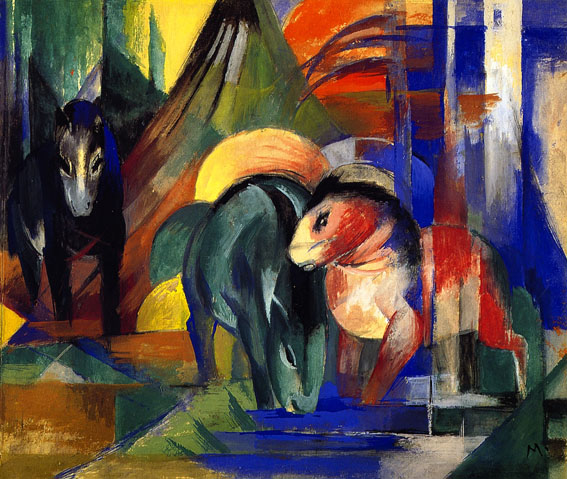 Three Horses at the Watering Place: 1913-14