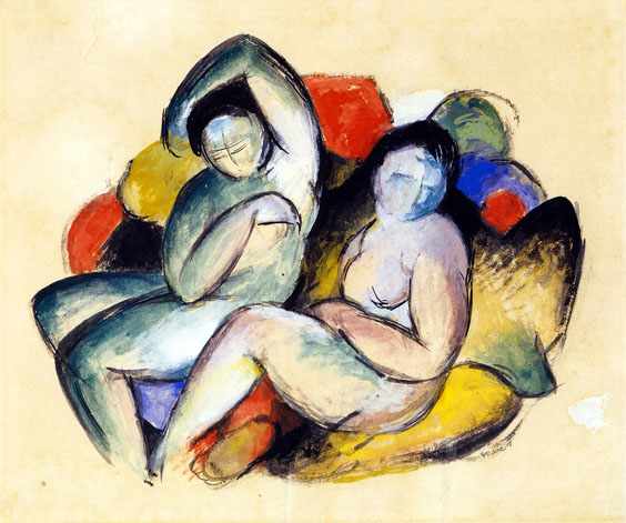 Two Female Nudes: 1912