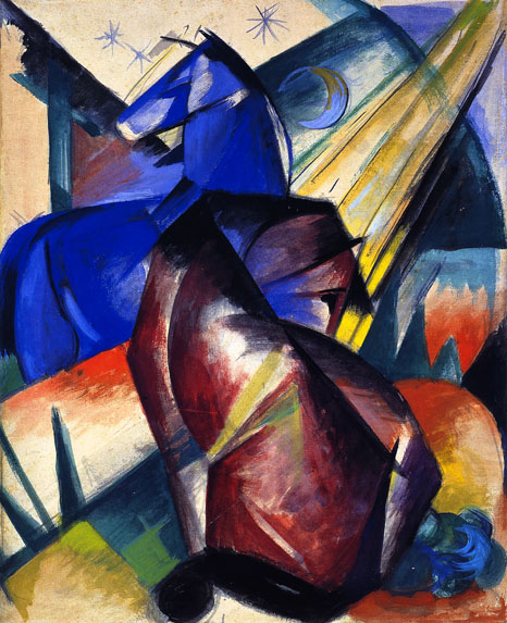 Two Horses, Red and Blue: 1912