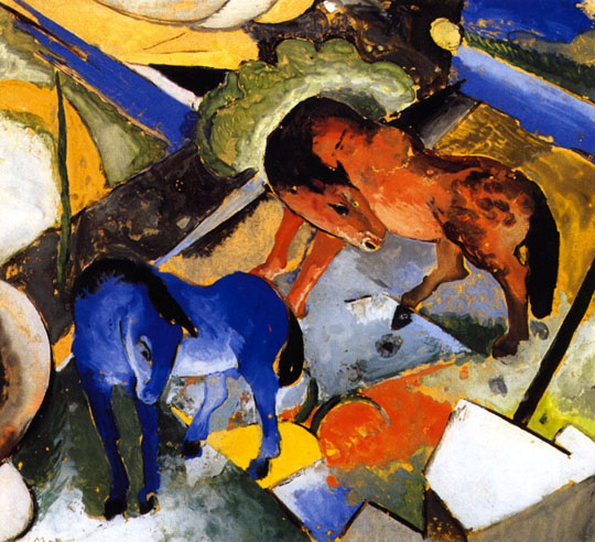 Two Horses in Landscape: ca 1912