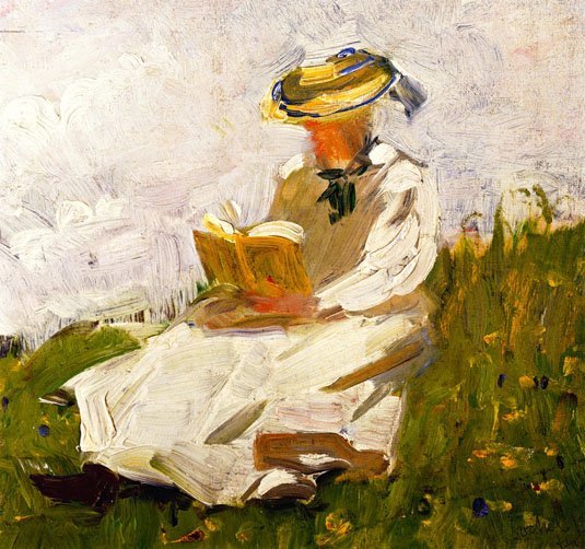 Woman Reading in a Meadow: 1906