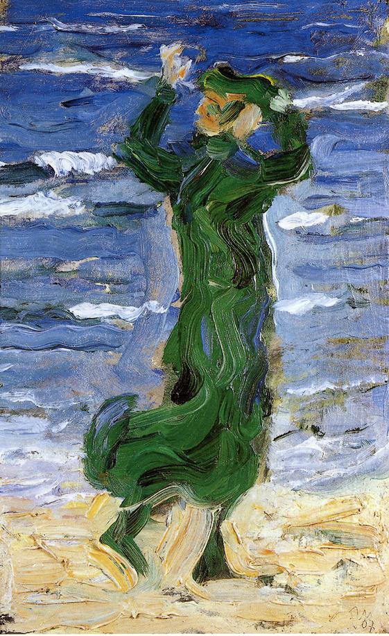 Woman in the Wind by the Sea: 1907