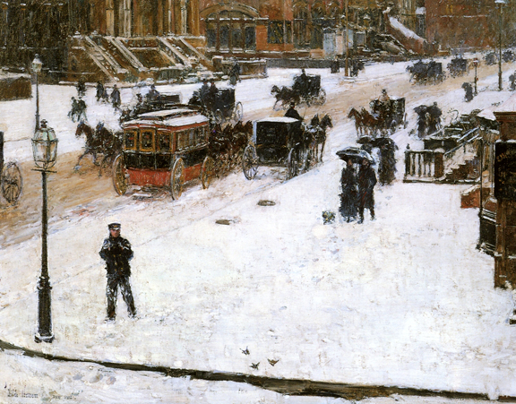 Fifth Avenue in Winter: ca 1890
