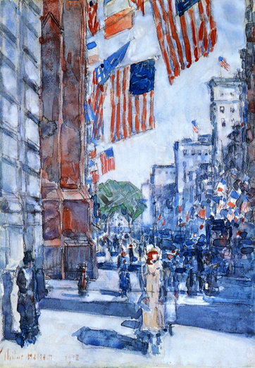 Flags, Fifth Avenue: 1918