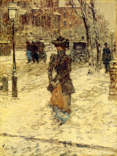 Lady Walking down Fifth Avenue: 1902