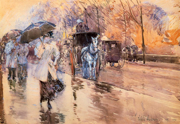 Rainy Day on Fifth Avenue: ca 1893